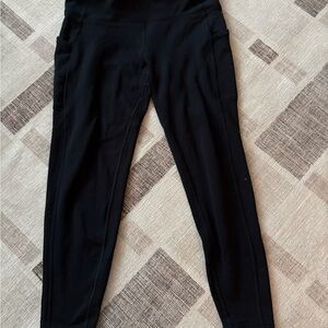 Athleta Black Polartec Leggings Altitude Stash Tight polartech Medium Petite